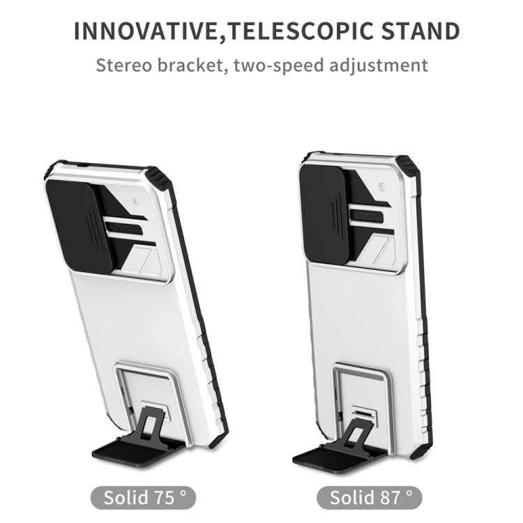 For Samsung Galaxy S24 FE 5G Stereoscopic Holder Sliding Camshield Phone Case