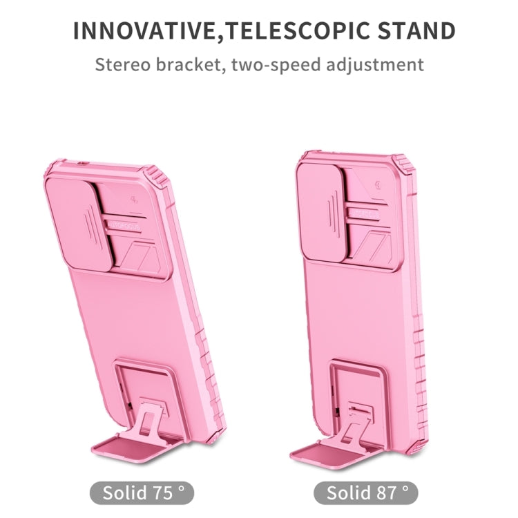 For Samsung Galaxy S24 FE 5G Stereoscopic Holder Sliding Camshield Phone Case