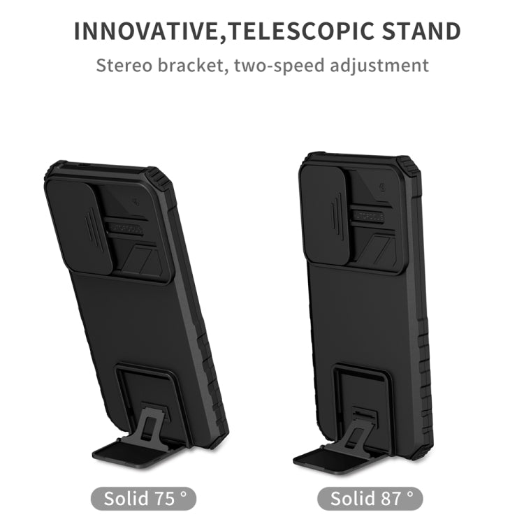 For Samsung Galaxy S24 FE 5G Stereoscopic Holder Sliding Camshield Phone Case