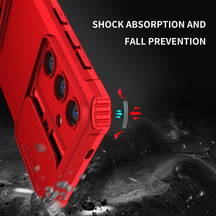 For Samsung Galaxy S24 FE 5G Stereoscopic Holder Sliding Camshield Phone Case