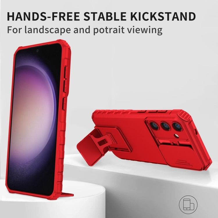 For Samsung Galaxy S24 FE 5G Stereoscopic Holder Sliding Camshield Phone Case