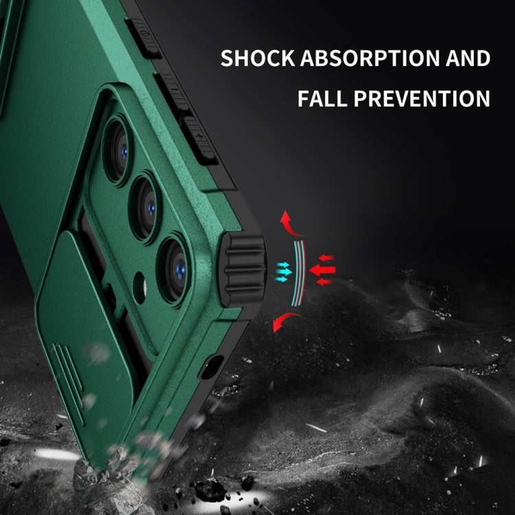 For Samsung Galaxy S24 FE 5G Stereoscopic Holder Sliding Camshield Phone Case