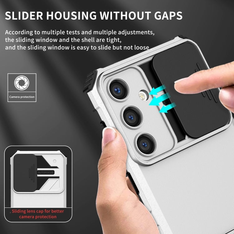 For Samsung Galaxy S25+ 5G Stereoscopic Holder Sliding Camshield Phone Case