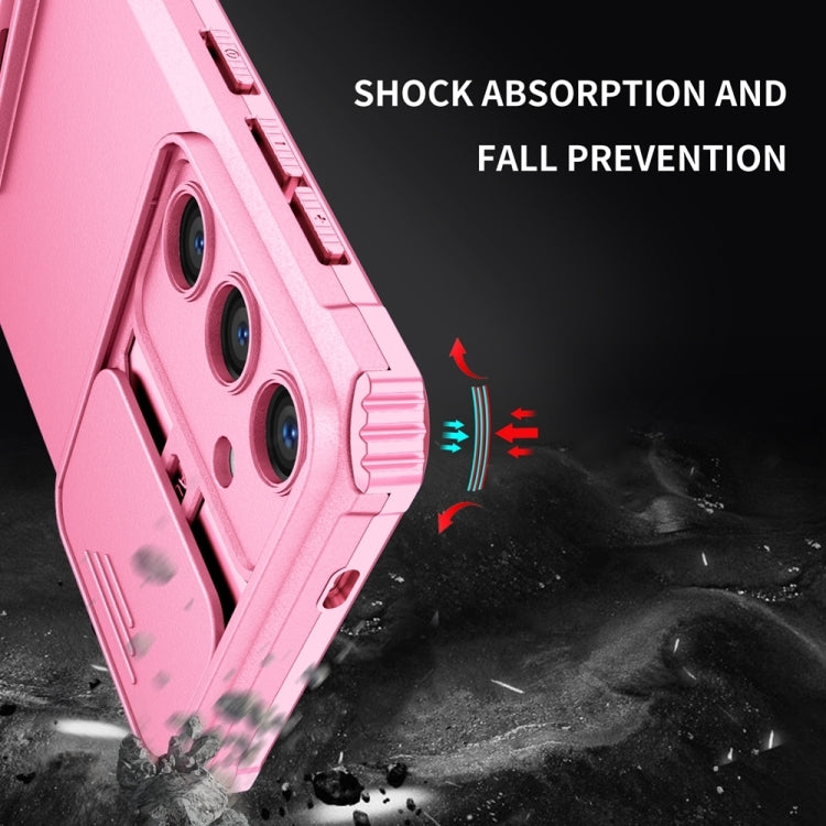 For Samsung Galaxy S25+ 5G Stereoscopic Holder Sliding Camshield Phone Case