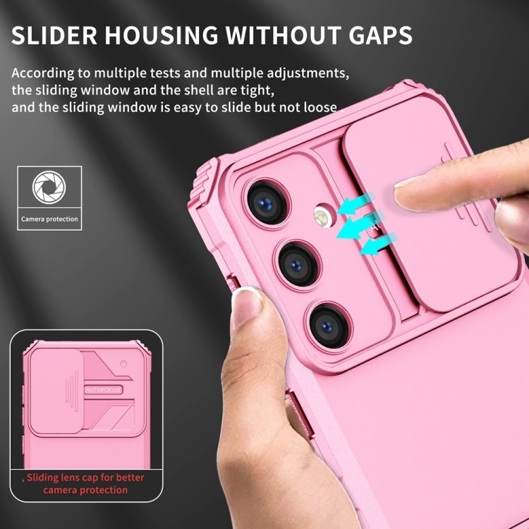 For Samsung Galaxy S25+ 5G Stereoscopic Holder Sliding Camshield Phone Case