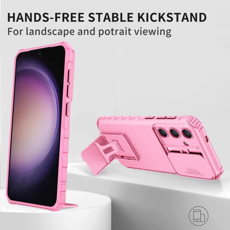 For Samsung Galaxy S25+ 5G Stereoscopic Holder Sliding Camshield Phone Case