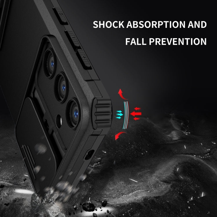For Samsung Galaxy S25+ 5G Stereoscopic Holder Sliding Camshield Phone Case