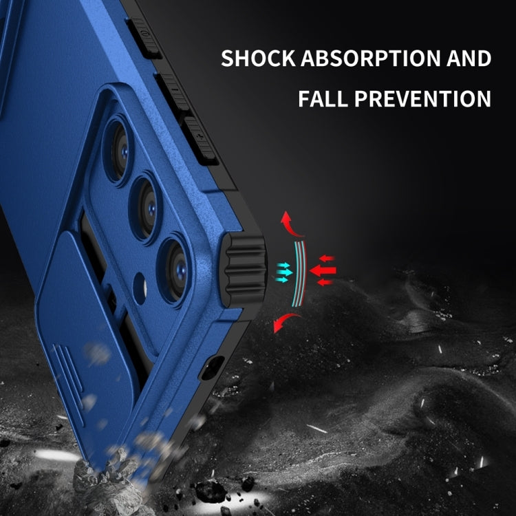 For Samsung Galaxy S25+ 5G Stereoscopic Holder Sliding Camshield Phone Case