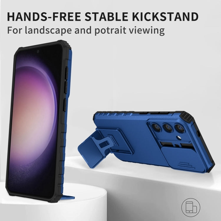 For Samsung Galaxy S25+ 5G Stereoscopic Holder Sliding Camshield Phone Case