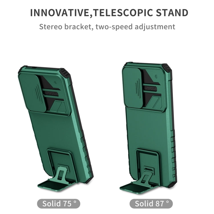 For Samsung Galaxy S25+ 5G Stereoscopic Holder Sliding Camshield Phone Case