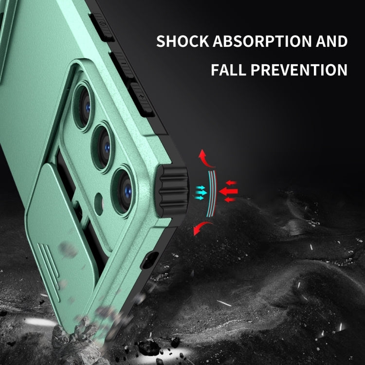 For Samsung Galaxy S25+ 5G Stereoscopic Holder Sliding Camshield Phone Case