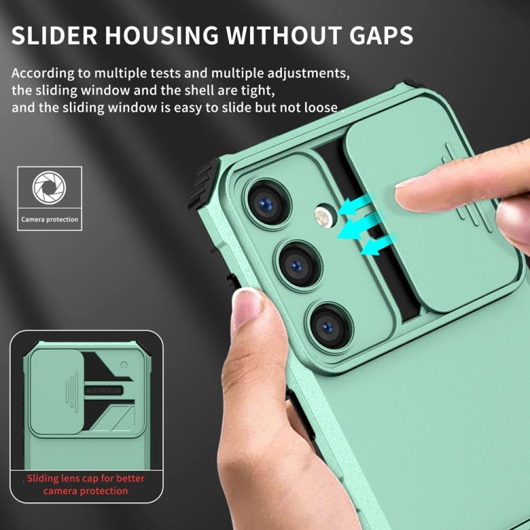 For Samsung Galaxy S25+ 5G Stereoscopic Holder Sliding Camshield Phone Case