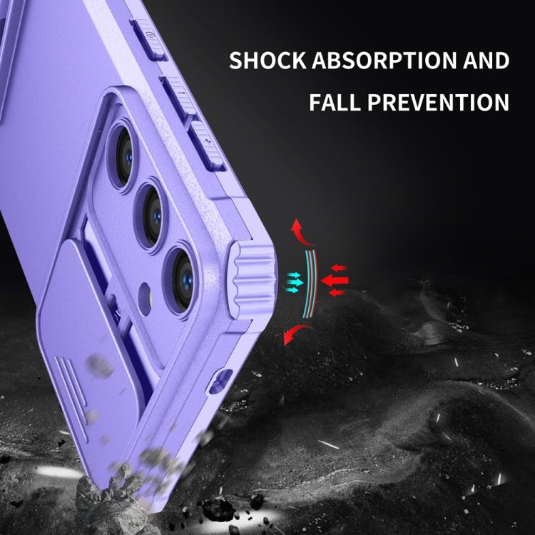 For Samsung Galaxy S25+ 5G Stereoscopic Holder Sliding Camshield Phone Case