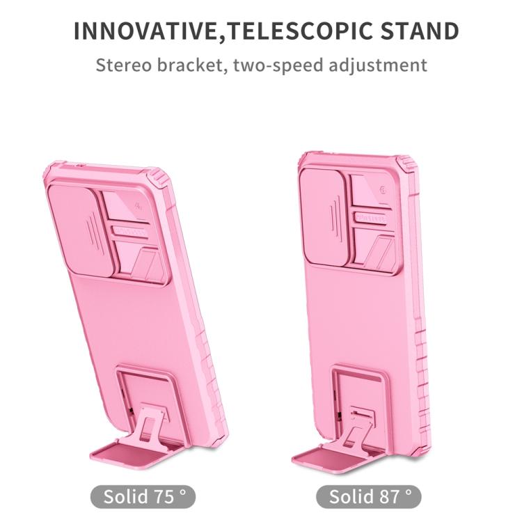 For Samsung Galaxy S25 Ultra 5G Stereoscopic Holder Sliding Camshield Phone Case