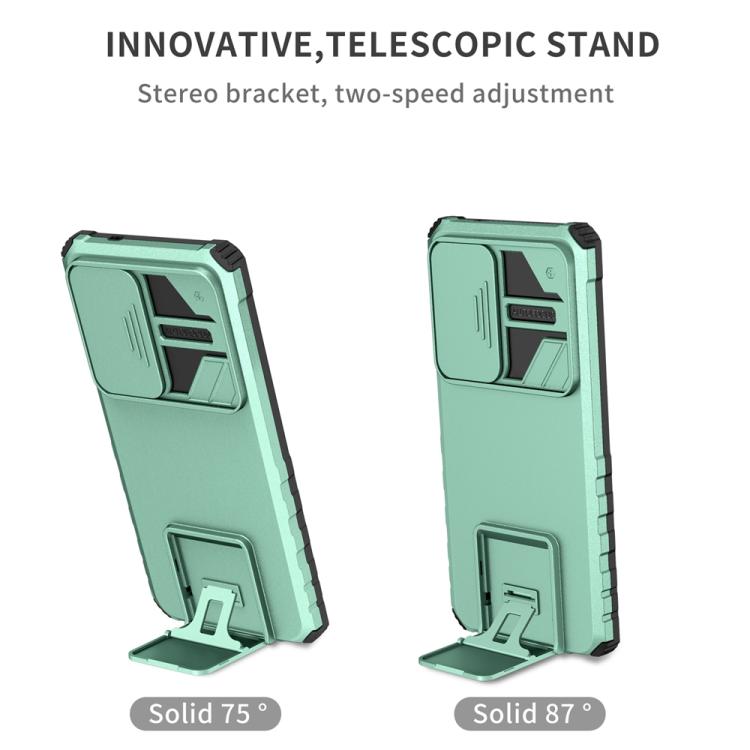 For Samsung Galaxy S25 Ultra 5G Stereoscopic Holder Sliding Camshield Phone Case