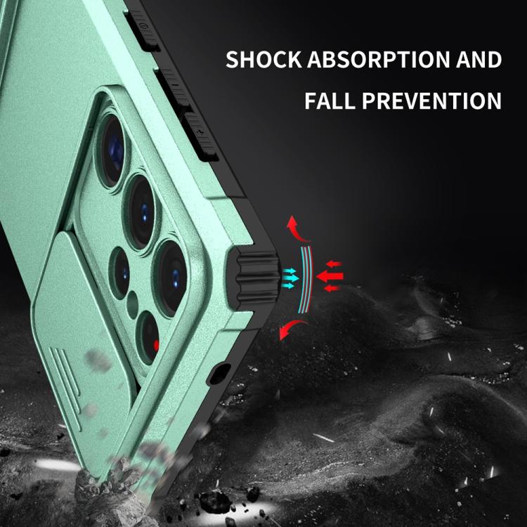 For Samsung Galaxy S25 Ultra 5G Stereoscopic Holder Sliding Camshield Phone Case