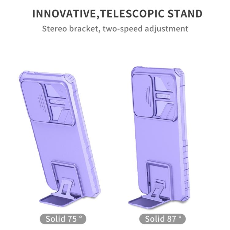 For Samsung Galaxy S25 Ultra 5G Stereoscopic Holder Sliding Camshield Phone Case