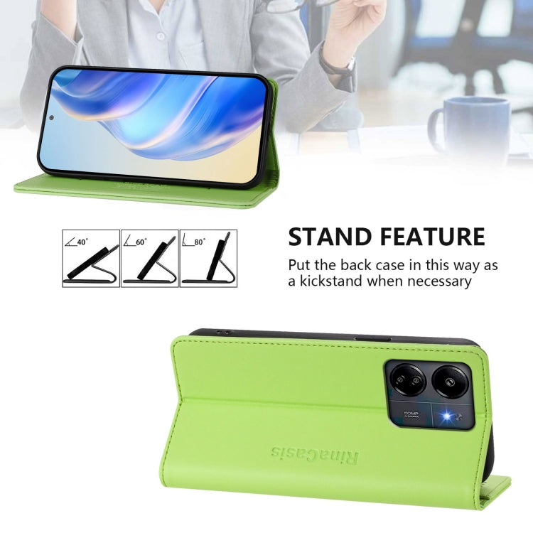 For Redmi 13C 5G / 4G Global RC01 Dual-Folded Magnetic Suction RFID Leather Phone Case