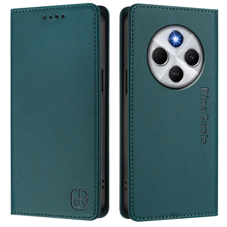 For Redmi 14C 4G / 14R 5G Global RC01 Dual-Folded Magnetic Suction RFID Leather Phone Case