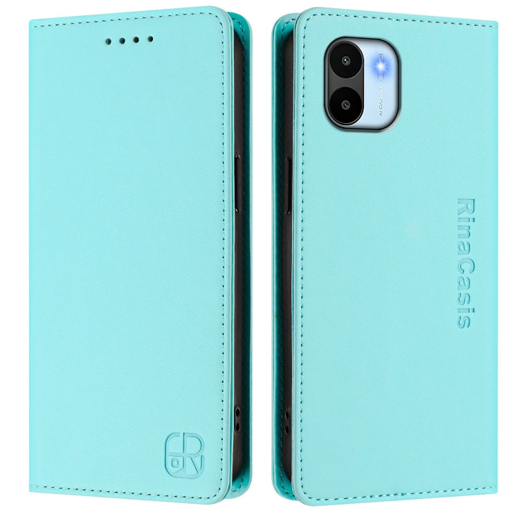 For Redmi A1 4G Global / A2 4G RC01 Dual-Folded Magnetic Suction RFID Leather Phone Case