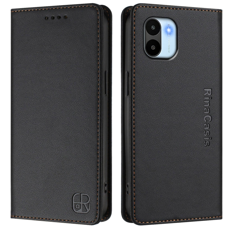 For Redmi A1 4G Global / A2 4G RC01 Dual-Folded Magnetic Suction RFID Leather Phone Case