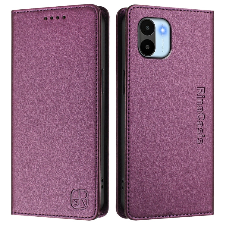 For Redmi A1 4G Global / A2 4G RC01 Dual-Folded Magnetic Suction RFID Leather Phone Case