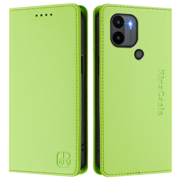 For Redmi A1+ 4G / Xiaomi Poco C50 4G RC01 Dual-Folded Magnetic Suction RFID Leather Phone Case