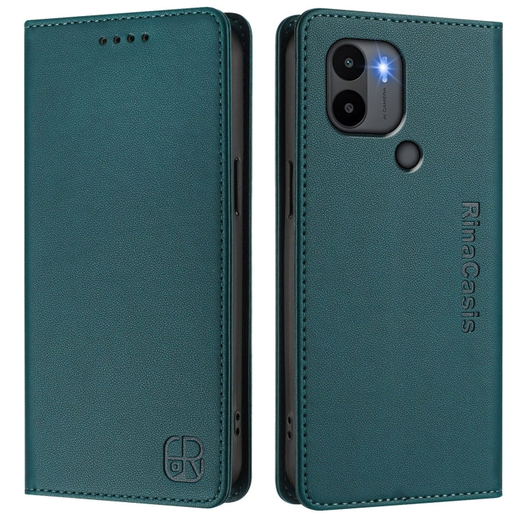 For Redmi A1+ 4G / Xiaomi Poco C50 4G RC01 Dual-Folded Magnetic Suction RFID Leather Phone Case