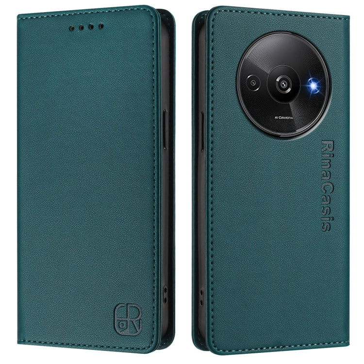 For Redmi A3 / Xiaomi Poco C61 4G Global RC01 Dual-Folded Magnetic Suction RFID Leather Phone Case