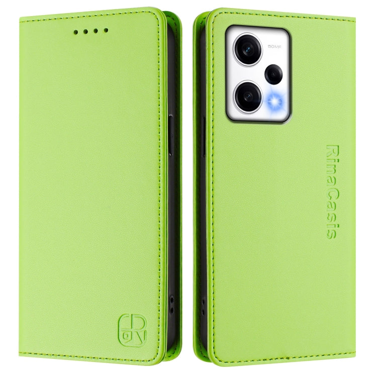 For Redmi Note 12 Pro Speed / Note 12 Pro 5G RC01 Dual-Folded Magnetic Suction RFID Leather Phone Case