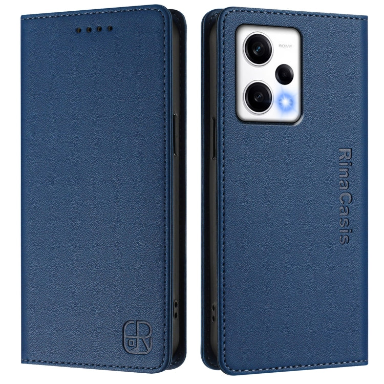 For Redmi Note 12 Pro Speed / Note 12 Pro 5G RC01 Dual-Folded Magnetic Suction RFID Leather Phone Case