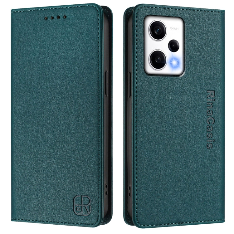 For Redmi Note 12 Pro Speed / Note 12 Pro 5G RC01 Dual-Folded Magnetic Suction RFID Leather Phone Case