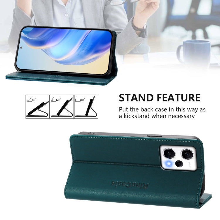 For Redmi Note 12 Pro Speed / Note 12 Pro 5G RC01 Dual-Folded Magnetic Suction RFID Leather Phone Case