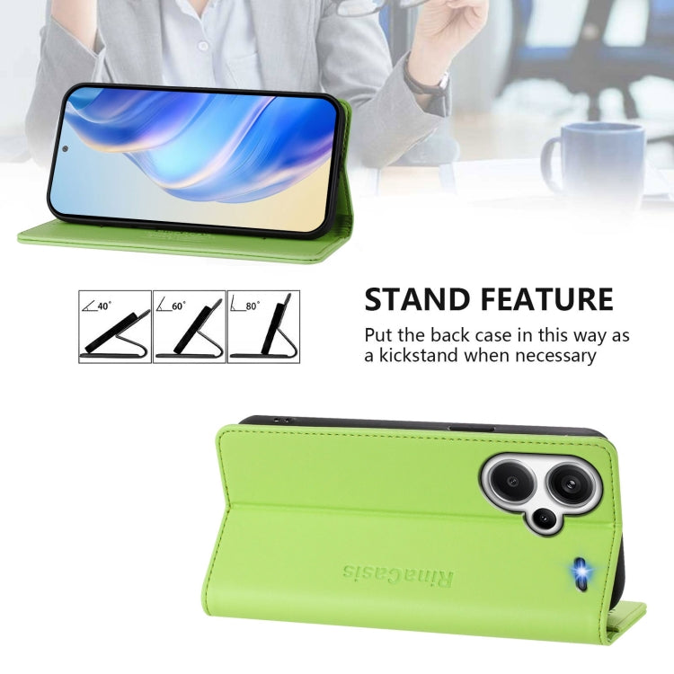 For Redmi Note 13 Pro+ 5G Global RC01 Dual-Folded Magnetic Suction RFID Leather Phone Case