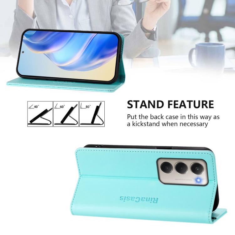 For Redmi 15 5G Global / 15 4G SEA 169.5mm RC01 Dual-Folded Magnetic Suction RFID Leather Phone Case