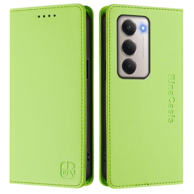For Redmi 15 5G / 4G EU 171mm RC01 Dual-Folded Magnetic Suction RFID Leather Phone Case