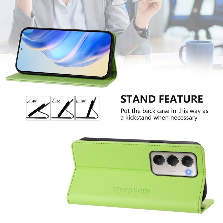 For Redmi 15 5G / 4G EU 171mm RC01 Dual-Folded Magnetic Suction RFID Leather Phone Case