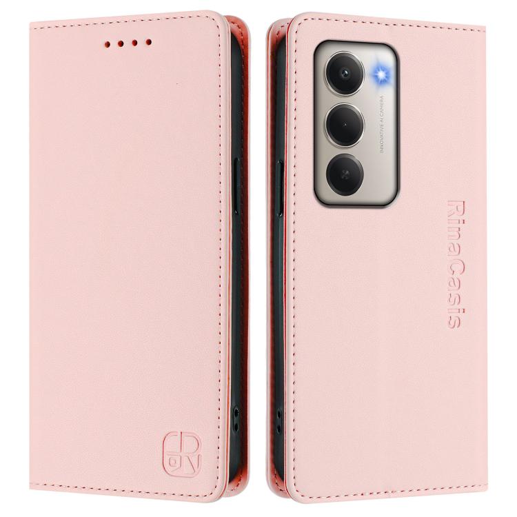For Redmi 15 5G / 4G EU 171mm RC01 Dual-Folded Magnetic Suction RFID Leather Phone Case