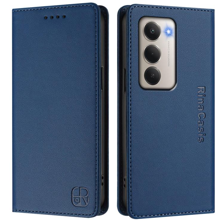 For Redmi 15 5G / 4G EU 171mm RC01 Dual-Folded Magnetic Suction RFID Leather Phone Case