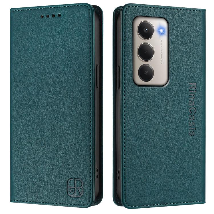 For Redmi 15 5G / 4G EU 171mm RC01 Dual-Folded Magnetic Suction RFID Leather Phone Case