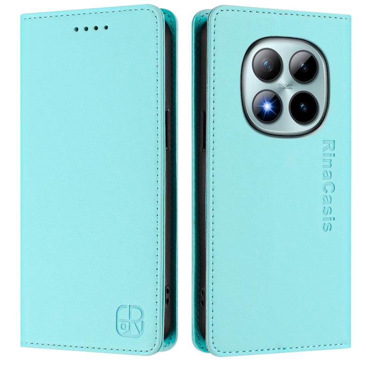 For Redmi Note 15 Pro+ 5G Global 163.3mm RC01 Dual-Folded Magnetic Suction RFID Leather Phone Case