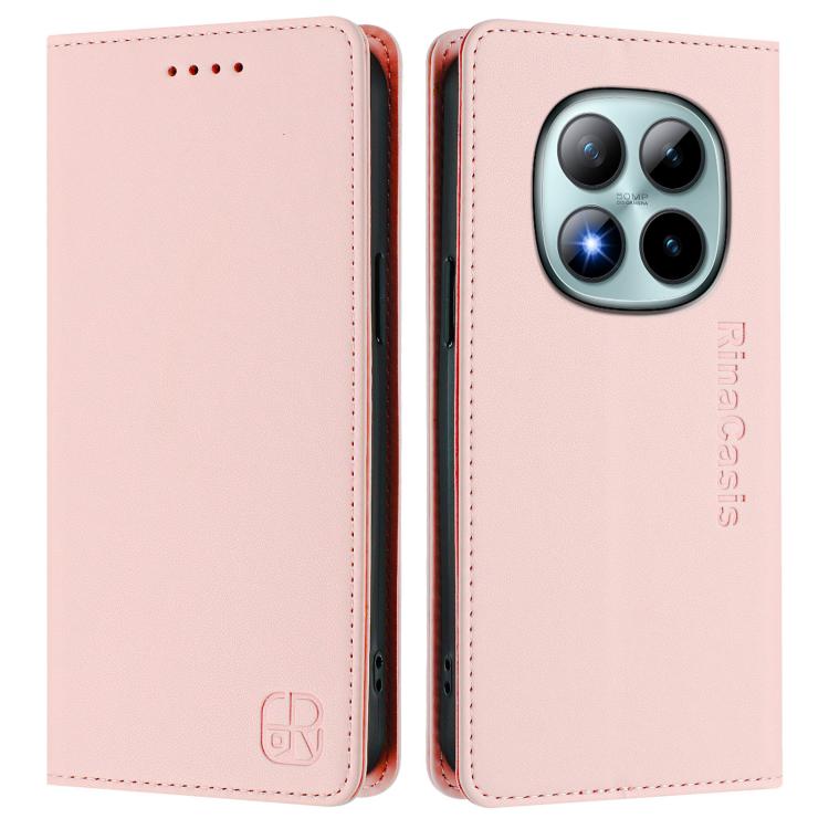 For Redmi Note 15 Pro+ 5G Global 163.3mm RC01 Dual-Folded Magnetic Suction RFID Leather Phone Case
