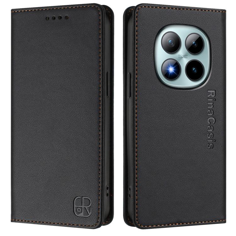 For Redmi Note 15 Pro+ 5G Global 163.3mm RC01 Dual-Folded Magnetic Suction RFID Leather Phone Case