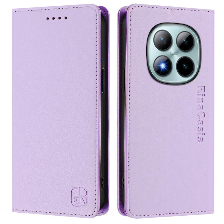For Redmi Note 15 Pro+ 5G Global 163.3mm RC01 Dual-Folded Magnetic Suction RFID Leather Phone Case