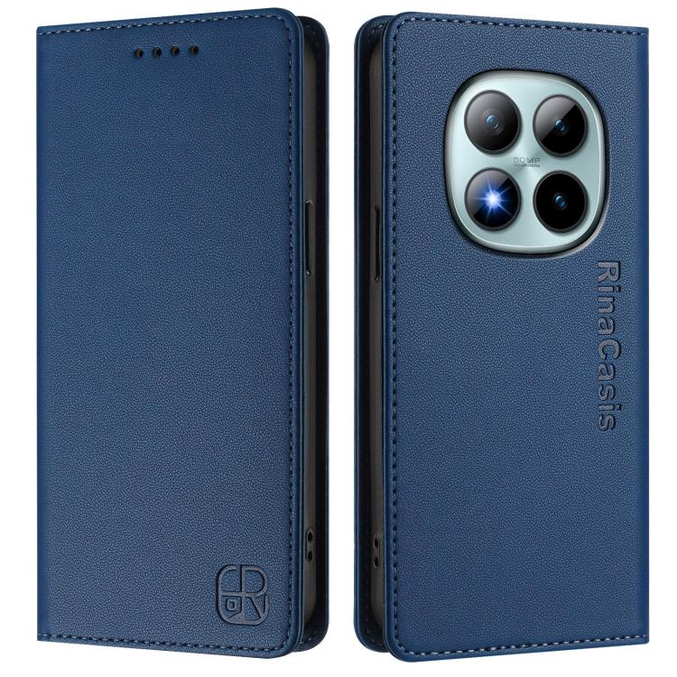 For Redmi Note 15 Pro+ 5G Global 163.3mm RC01 Dual-Folded Magnetic Suction RFID Leather Phone Case