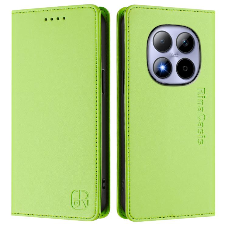 For Redmi Note 15 Pro 5G Global 163.6mm RC01 Dual-Folded Magnetic Suction RFID Leather Phone Case