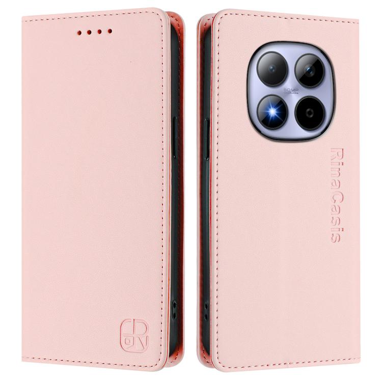 For Redmi Note 15 Pro 5G Global 163.6mm RC01 Dual-Folded Magnetic Suction RFID Leather Phone Case