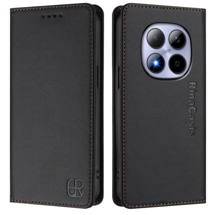 For Redmi Note 15 Pro 5G Global 163.6mm RC01 Dual-Folded Magnetic Suction RFID Leather Phone Case