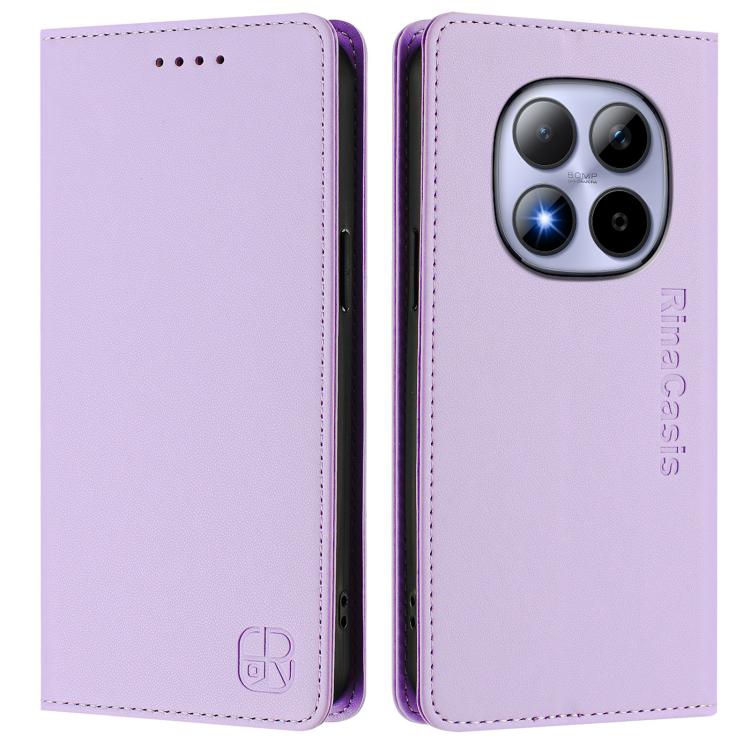 For Redmi Note 15 Pro 5G Global 163.6mm RC01 Dual-Folded Magnetic Suction RFID Leather Phone Case
