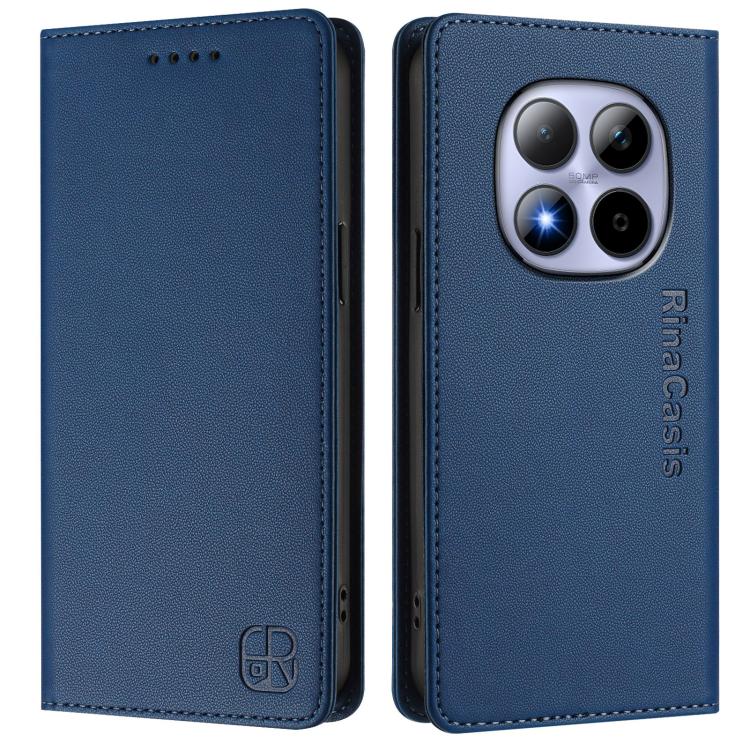 For Redmi Note 15 Pro 5G Global 163.6mm RC01 Dual-Folded Magnetic Suction RFID Leather Phone Case